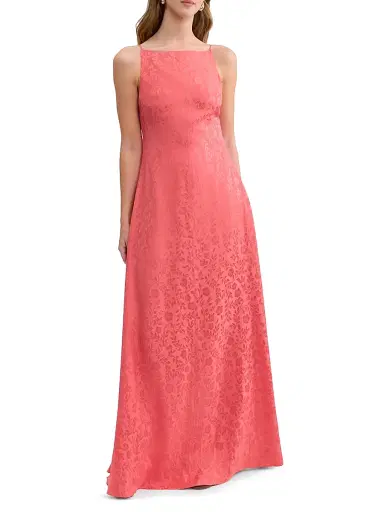 REBECCA TAYLOR Women's Emery Floral Silk-Blend A-Line Maxi Dress - Coral Blush | Thumbnail 2 REBECCA TAYLOR Women's Emery Floral Silk-Blend A-Line Maxi Dress - Coral Blush | Thumbnail 2