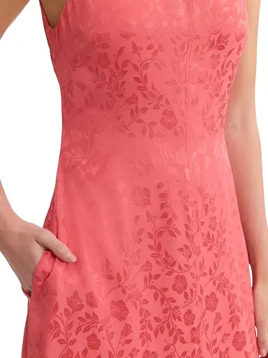 REBECCA TAYLOR Women's Emery Floral Silk-Blend A-Line Maxi Dress - Coral Blush | Thumbnail 5 REBECCA TAYLOR Women's Emery Floral Silk-Blend A-Line Maxi Dress - Coral Blush | Thumbnail 5