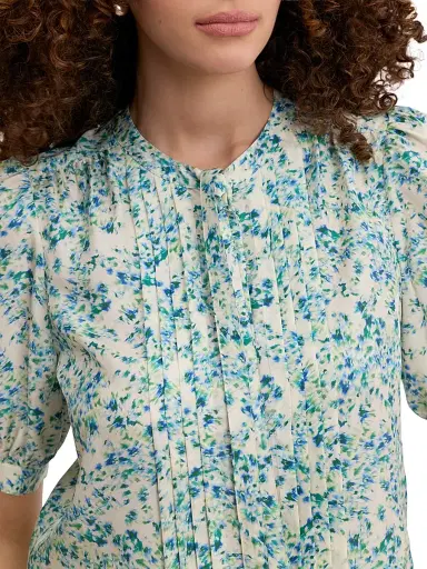 REBECCA TAYLOR Women's Bellamy Tieneck Floral Silk Blouse - Cream Multi - Size XL | Thumbnail 6 REBECCA TAYLOR Women's Bellamy Tieneck Floral Silk Blouse - Cream Multi - Size XL | Thumbnail 6