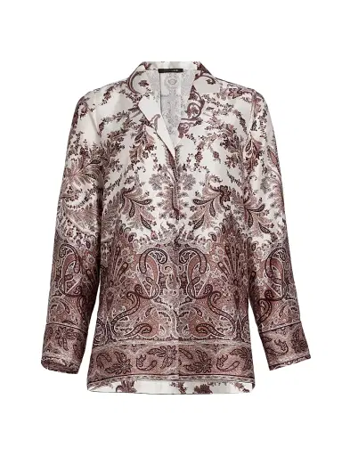 Kobi Halperin Women's Naomi Printed Twill Blouse - Natural Multi - Size Medium | Thumbnail 1 Kobi Halperin Women's Naomi Printed Twill Blouse - Natural Multi - Size Medium | Thumbnail 1