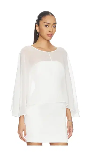4th & Reckless Edwina Chiffon Cape | Thumbnail 2 4th & Reckless Edwina Chiffon Cape | Thumbnail 2