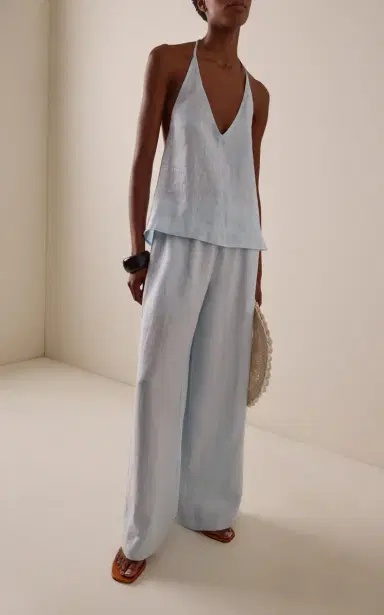 ELCE Lilou Linen Halter Top | Thumbnail 3 ELCE Lilou Linen Halter Top | Thumbnail 3