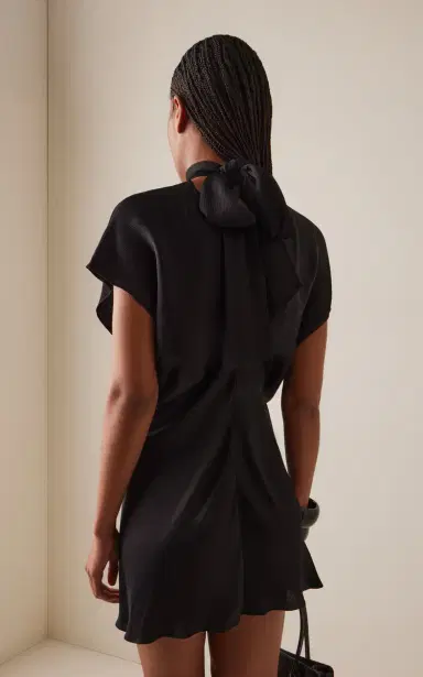 Bondi Born Ardea Tie-Neck Satin Mini Dress | Thumbnail 4 Bondi Born Ardea Tie-Neck Satin Mini Dress | Thumbnail 4