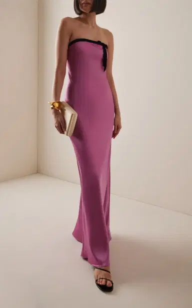 Rodarte Exclusive Strapless Silk Satin Maxi Dress | Thumbnail 2 Rodarte Exclusive Strapless Silk Satin Maxi Dress | Thumbnail 2