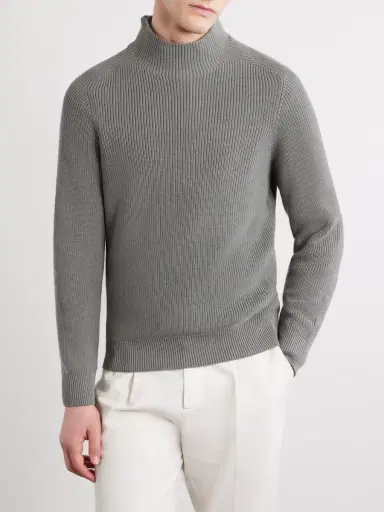 Brunello Cucinelli Knitted Cotton Sweater - Men | Thumbnail 3 Brunello Cucinelli Knitted Cotton Sweater - Men | Thumbnail 3