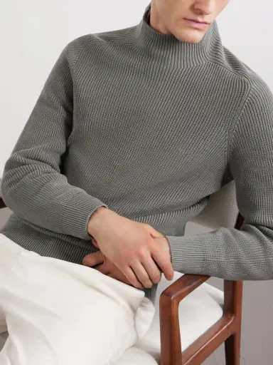 Brunello Cucinelli Knitted Cotton Sweater - Men | Thumbnail 5 Brunello Cucinelli Knitted Cotton Sweater - Men | Thumbnail 5