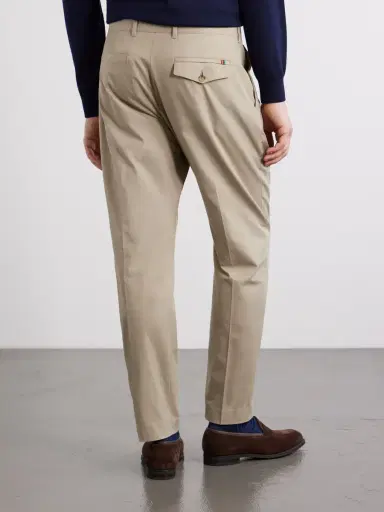 Paul Smith Straight-Leg Pleated Organic Cotton-Twill Trousers - Men | Thumbnail 4 Paul Smith Straight-Leg Pleated Organic Cotton-Twill Trousers - Men | Thumbnail 4
