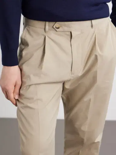 Paul Smith Straight-Leg Pleated Organic Cotton-Twill Trousers - Men | Thumbnail 5 Paul Smith Straight-Leg Pleated Organic Cotton-Twill Trousers - Men | Thumbnail 5