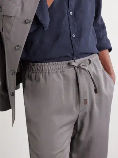 Canali Straight-Leg Lyocell Drawstring Trousers - Men | Thumbnail 5 Canali Straight-Leg Lyocell Drawstring Trousers - Men | Thumbnail 5
