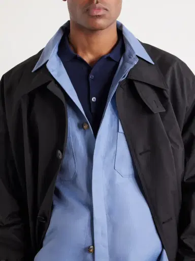 Canali Wool and Linen-Blend Twill Shirt - Men | Thumbnail 5 Canali Wool and Linen-Blend Twill Shirt - Men | Thumbnail 5