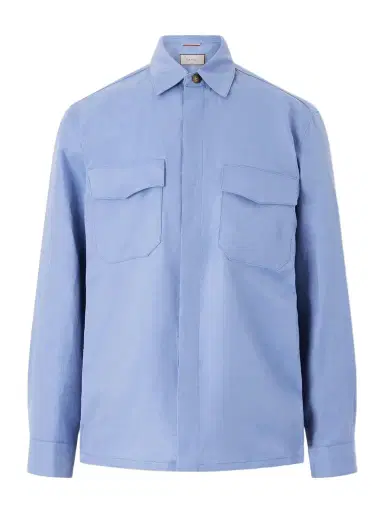 Canali Wool and Linen-Blend Twill Shirt - Men | Thumbnail 1 Canali Wool and Linen-Blend Twill Shirt - Men | Thumbnail 1
