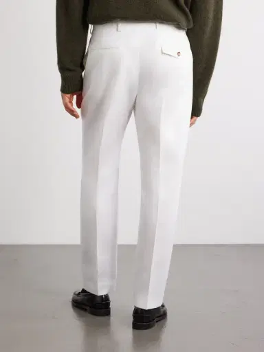 Paul Smith Straight-Leg Cotton and Linen-Blend Twill Trousers - Men | Thumbnail 4 Paul Smith Straight-Leg Cotton and Linen-Blend Twill Trousers - Men | Thumbnail 4