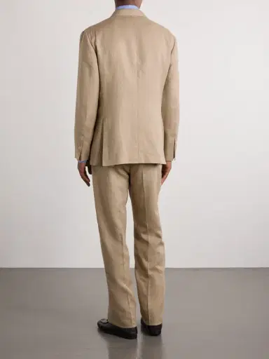 Ralph Lauren Purple Label Double-Breasted Linen, Cotton and Silk-Blend Suit Jacket - Men | Thumbnail 4 Ralph Lauren Purple Label Double-Breasted Linen, Cotton and Silk-Blend Suit Jacket - Men | Thumbnail 4