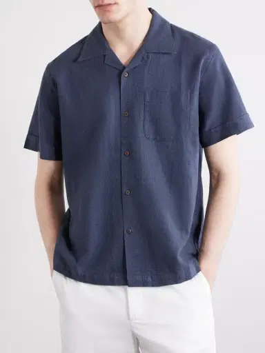 3sixteen Convertible-collar Linen and Cotton-Blend Shirt - Men | Thumbnail 3 3sixteen Convertible-collar Linen and Cotton-Blend Shirt - Men | Thumbnail 3