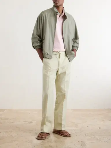 Auralee Knitted Silk Polo Shirt - Men | Thumbnail 2 Auralee Knitted Silk Polo Shirt - Men | Thumbnail 2