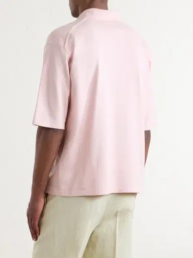 Auralee Knitted Silk Polo Shirt - Men | Thumbnail 4 Auralee Knitted Silk Polo Shirt - Men | Thumbnail 4