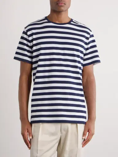 Ralph Lauren Purple Label Striped Cotton T-Shirt - Men | Thumbnail 3 Ralph Lauren Purple Label Striped Cotton T-Shirt - Men | Thumbnail 3