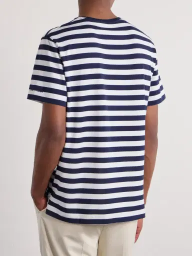 Ralph Lauren Purple Label Striped Cotton T-Shirt - Men | Thumbnail 4 Ralph Lauren Purple Label Striped Cotton T-Shirt - Men | Thumbnail 4