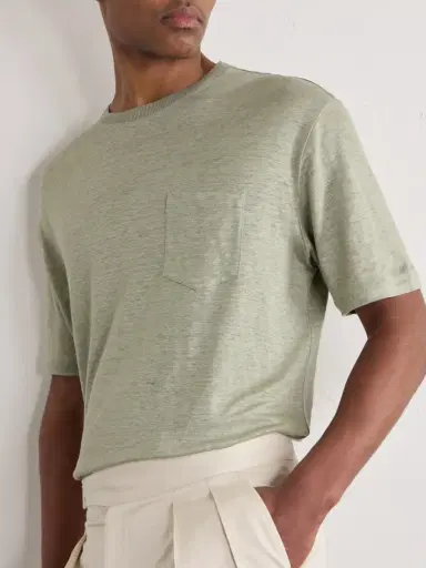 Ralph Lauren Purple Label Linen-Jersey T-Shirt - Men | Thumbnail 5 Ralph Lauren Purple Label Linen-Jersey T-Shirt - Men | Thumbnail 5