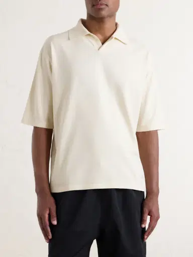 Auralee Knitted Silk Polo Shirt - Men | Thumbnail 3 Auralee Knitted Silk Polo Shirt - Men | Thumbnail 3
