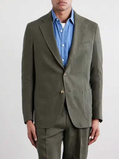 De Petrillo Linen Blazer - Men | Thumbnail 3 De Petrillo Linen Blazer - Men | Thumbnail 3