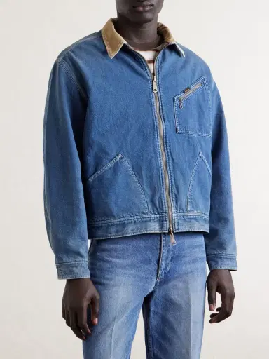 KAPITAL Virgin Mary Reversible Corduroy-Trimmed Denim Jacket - Men | Thumbnail 3 KAPITAL Virgin Mary Reversible Corduroy-Trimmed Denim Jacket - Men | Thumbnail 3