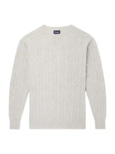 Drake's Cable-Knit Virgin Wool Sweater - Men | Thumbnail 1 Drake's Cable-Knit Virgin Wool Sweater - Men | Thumbnail 1