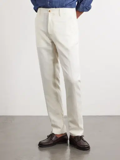 Canali Straight-Leg Wool and Linen-Blend Twill Suit Trousers - Men | Thumbnail 3 Canali Straight-Leg Wool and Linen-Blend Twill Suit Trousers - Men | Thumbnail 3