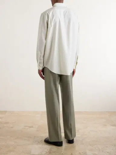 Auralee Striped Wool-Poplin Shirt - Men | Thumbnail 4 Auralee Striped Wool-Poplin Shirt - Men | Thumbnail 4