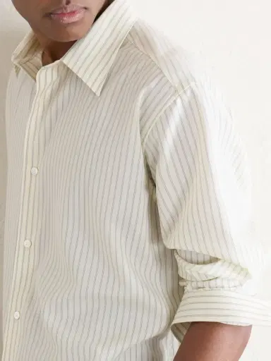 Auralee Striped Wool-Poplin Shirt - Men | Thumbnail 5 Auralee Striped Wool-Poplin Shirt - Men | Thumbnail 5