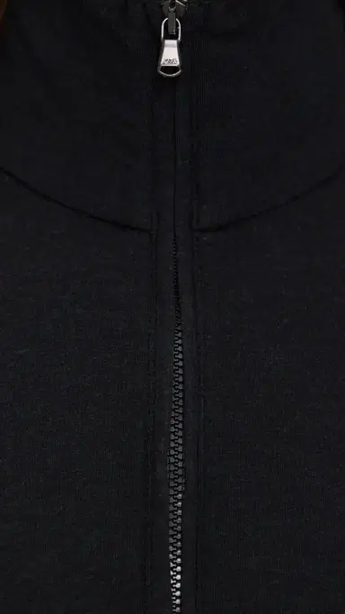 James Perse Cropped Long Sleeve Half Zip Black 3 | Thumbnail 6 James Perse Cropped Long Sleeve Half Zip Black 3 | Thumbnail 6