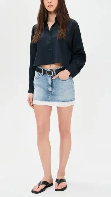 ALL THREE Nyra Mini Skirt Light Wash 29 | Thumbnail 5 ALL THREE Nyra Mini Skirt Light Wash 29 | Thumbnail 5