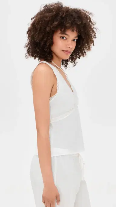 COUCOU The Iris Tank White | Thumbnail 4 COUCOU The Iris Tank White | Thumbnail 4