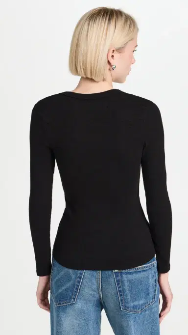 ENZA COSTA Textured Rib Top Black | Thumbnail 3 ENZA COSTA Textured Rib Top Black | Thumbnail 3