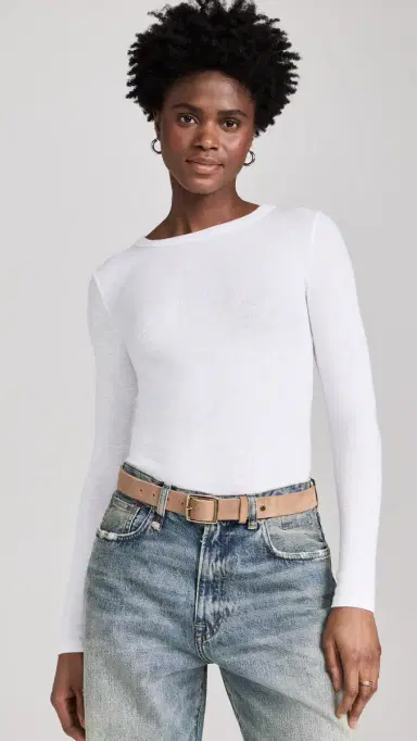 ENZA COSTA Textured Rib Crew Tee | Thumbnail 2 ENZA COSTA Textured Rib Crew Tee | Thumbnail 2