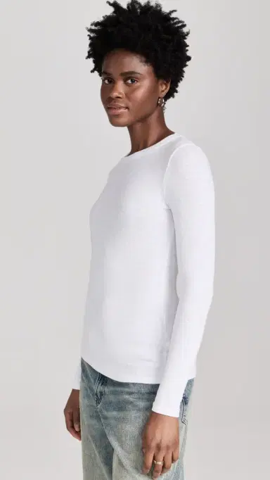 ENZA COSTA Textured Rib Crew Tee | Thumbnail 4 ENZA COSTA Textured Rib Crew Tee | Thumbnail 4