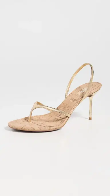 Paris Texas Lidia Slingbacks 70mm Gold-Naturale | Thumbnail 2 Paris Texas Lidia Slingbacks 70mm Gold-Naturale | Thumbnail 2