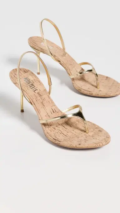 Paris Texas Lidia Slingbacks 70mm Gold-Naturale | Thumbnail 5 Paris Texas Lidia Slingbacks 70mm Gold-Naturale | Thumbnail 5