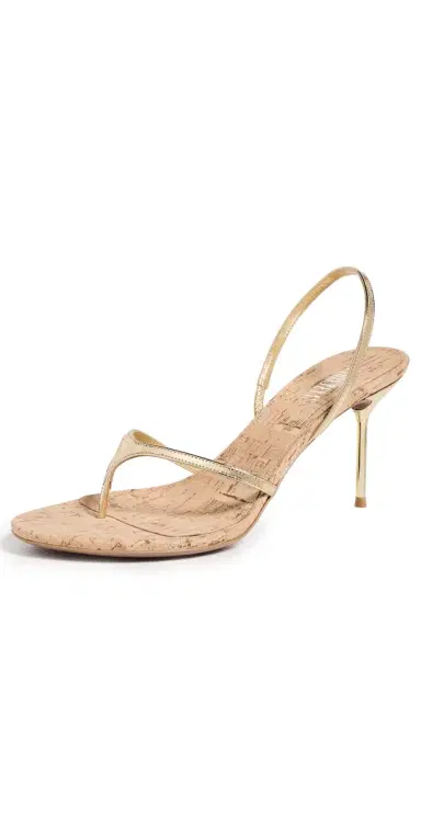Paris Texas Lidia Slingbacks 70mm Gold-Naturale | Thumbnail 1 Paris Texas Lidia Slingbacks 70mm Gold-Naturale | Thumbnail 1