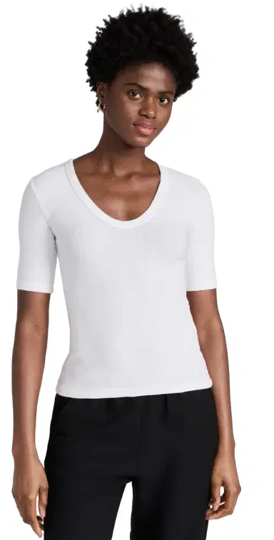 ENZA COSTA Textured Rib Top White S | Thumbnail 1 ENZA COSTA Textured Rib Top White S | Thumbnail 1