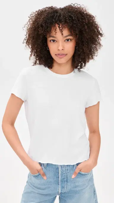 James Perse Slub Jersey Shrunken Tee White | Thumbnail 2 James Perse Slub Jersey Shrunken Tee White | Thumbnail 2