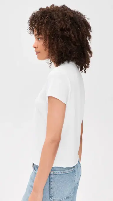 James Perse Slub Jersey Shrunken Tee White | Thumbnail 4 James Perse Slub Jersey Shrunken Tee White | Thumbnail 4