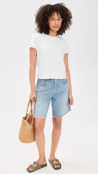 James Perse Slub Jersey Shrunken Tee White | Thumbnail 5 James Perse Slub Jersey Shrunken Tee White | Thumbnail 5
