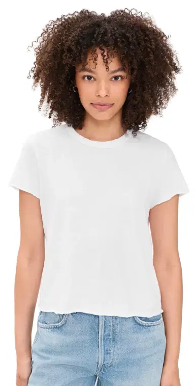 James Perse Slub Jersey Shrunken Tee White | Thumbnail 1 James Perse Slub Jersey Shrunken Tee White | Thumbnail 1