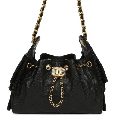 Chanel Chanel Mini 25 Hobo Bag Black Caviar Antique Gold Hardware | Thumbnail 1 Chanel Chanel Mini 25 Hobo Bag Black Caviar Antique Gold Hardware | Thumbnail 1