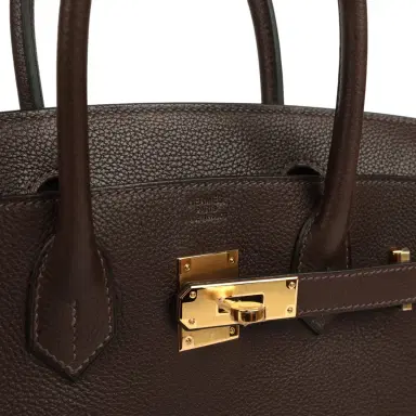 HERMÈS Hermes Birkin 30 Ebene Barenia Faubourg Gold Hardware | Thumbnail 7 HERMÈS Hermes Birkin 30 Ebene Barenia Faubourg Gold Hardware | Thumbnail 7