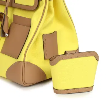 HERMÈS Hermes Birkin Cargo 35 Jaune Citron Toile and Chai Swift Palladium Hardware | Thumbnail 8 HERMÈS Hermes Birkin Cargo 35 Jaune Citron Toile and Chai Swift Palladium Hardware | Thumbnail 8