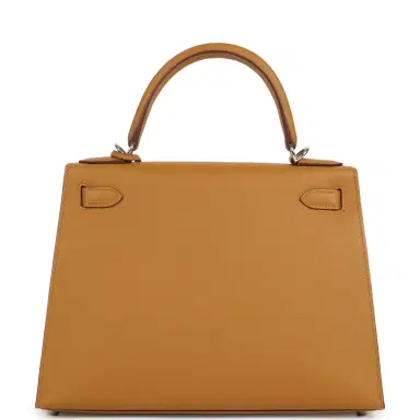 HERMÈS Hermes Kelly Sellier 28 Sesame Epsom Palladium Hardware | Thumbnail 4 HERMÈS Hermes Kelly Sellier 28 Sesame Epsom Palladium Hardware | Thumbnail 4