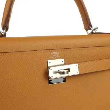 HERMÈS Hermes Kelly Sellier 28 Sesame Epsom Palladium Hardware | Thumbnail 7 HERMÈS Hermes Kelly Sellier 28 Sesame Epsom Palladium Hardware | Thumbnail 7