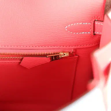 HERMÈS Hermes Special Order (HSS) Birkin 25 Celeste and Rose Lipstick Chevre Mysore Brushed Gold Hardware | Thumbnail 9 HERMÈS Hermes Special Order (HSS) Birkin 25 Celeste and Rose Lipstick Chevre Mysore Brushed Gold Hardware | Thumbnail 9